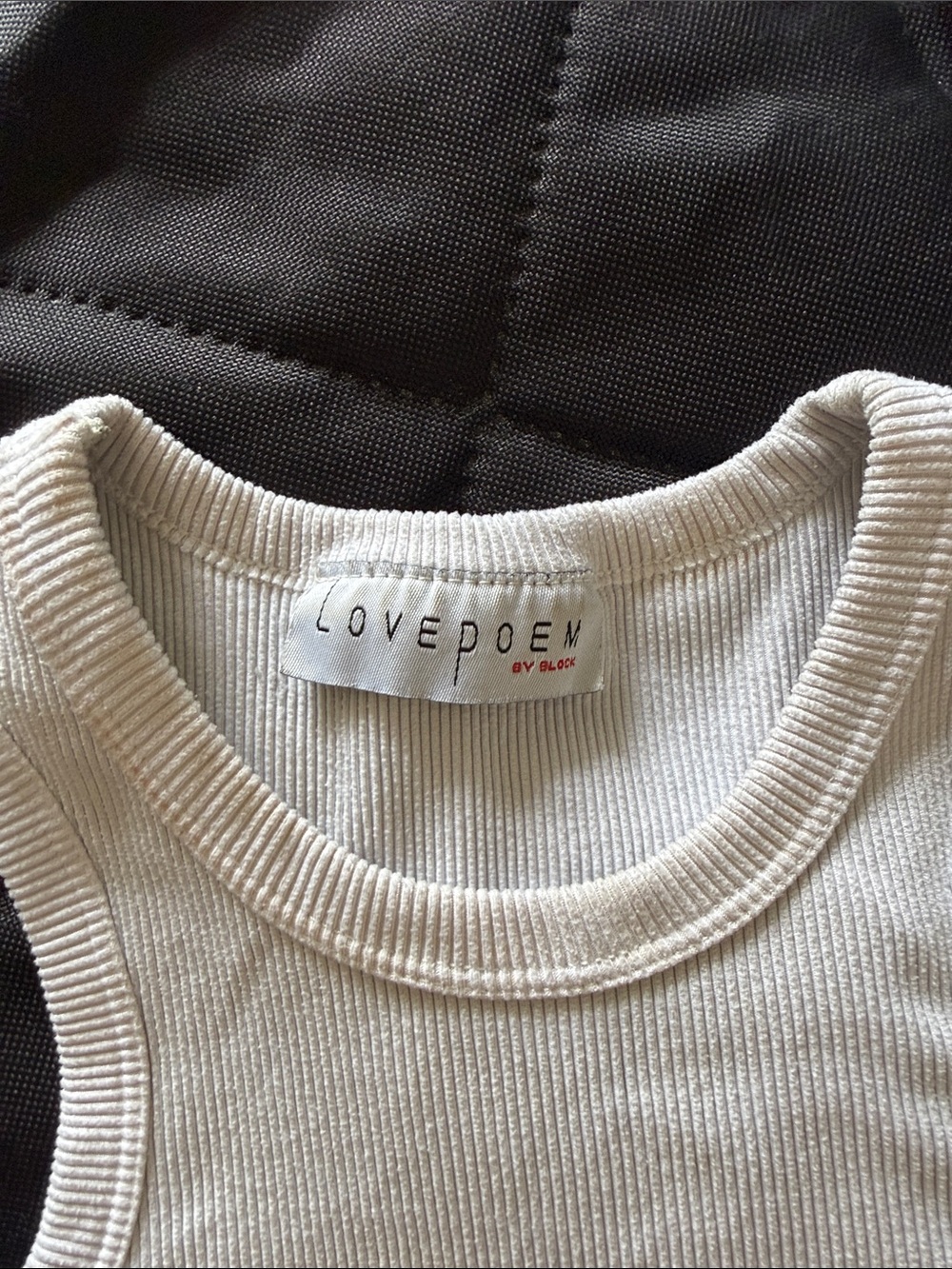 Kids Cream Rib Tank Top - Picture 2 of 2